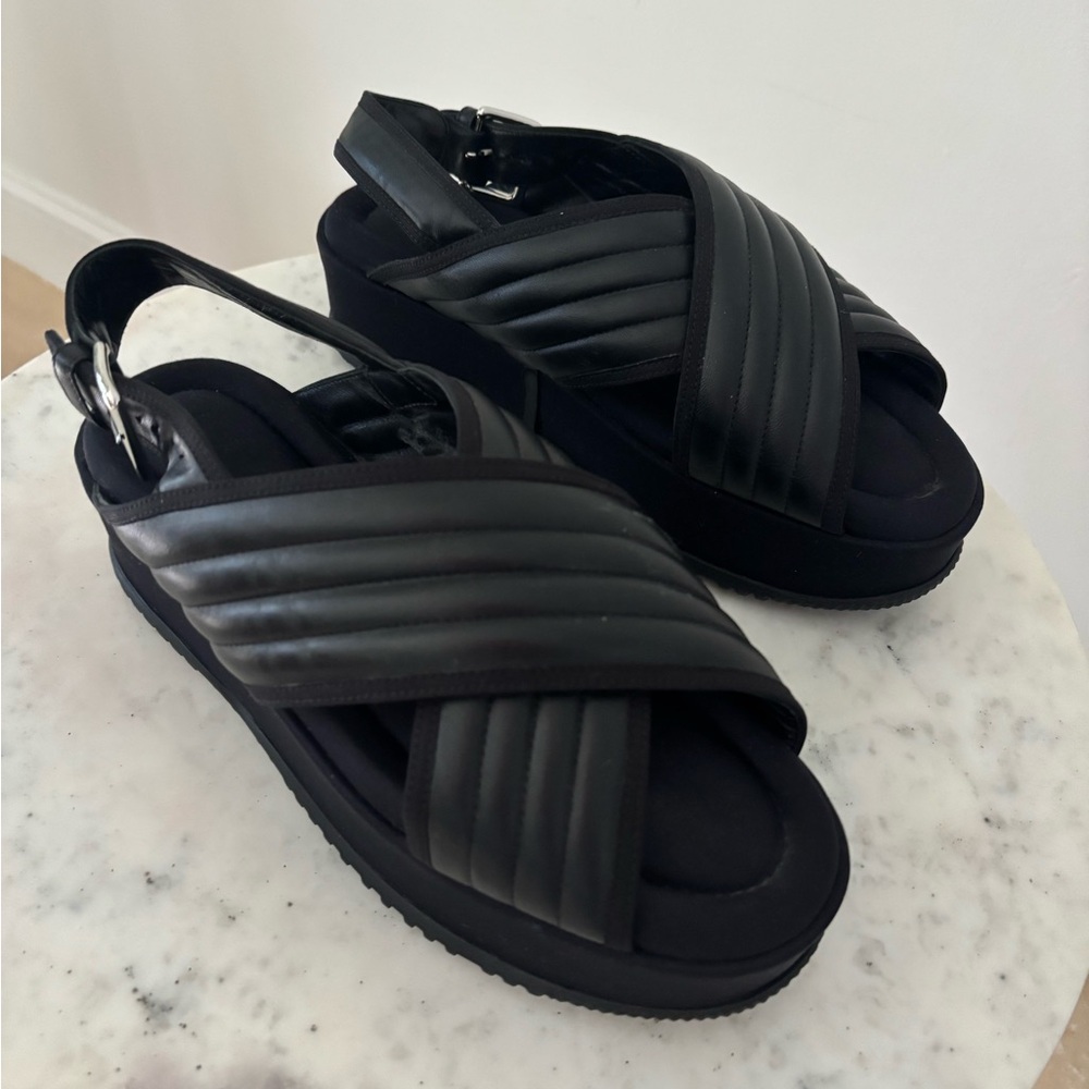 Marni Black Crisscross Sandals